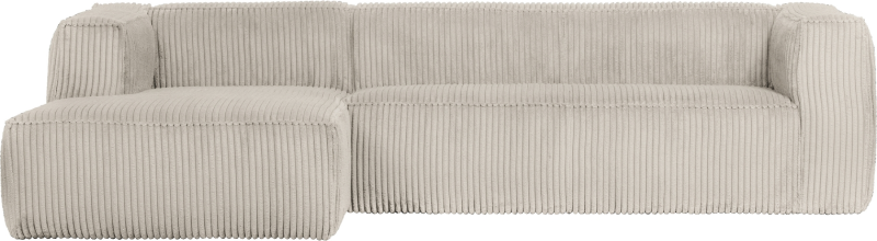 Bean  Hjørnesofa Venstrevendt  Lys Natur  H73x175x305    Fløjl