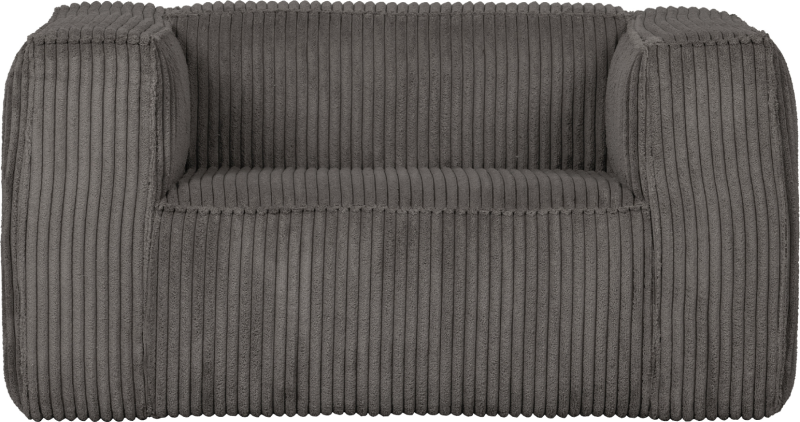 Bean  Loungestol Med Ribbet Stof  Mørkegrå  H74x98x146