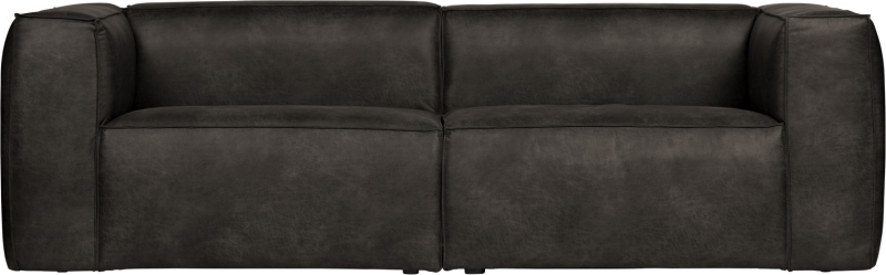 3,5-personers Sort Læder Sofa fra WOOOD - Moderne Design
