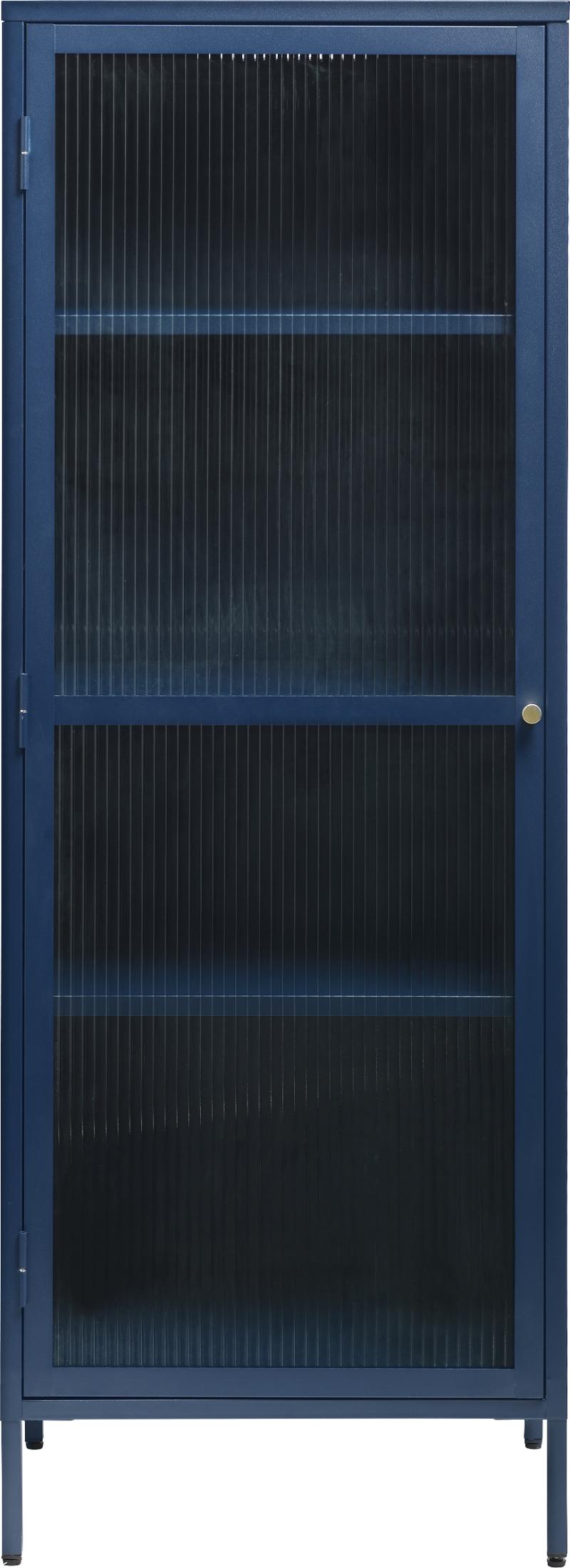 Bronco  Vitrineskab  Blå  H160x58x40    Glas
