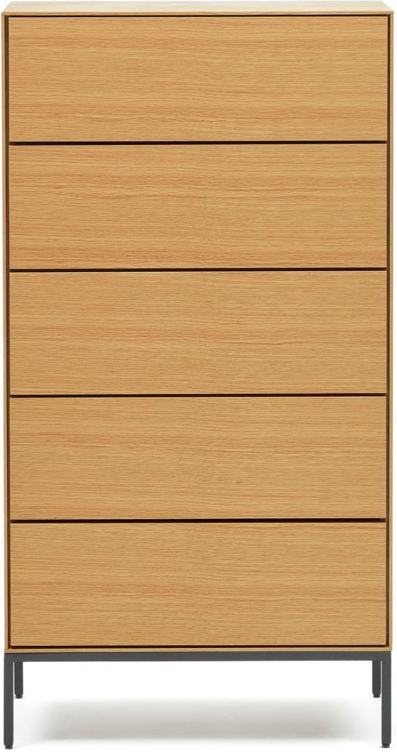 Vedrana  Kommode  Natur Sort  H114x60x40