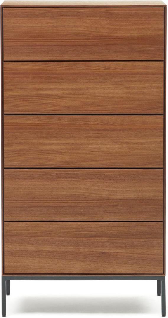 Vedrana  Kommode  Mørk Natur Sort  H114x60x40