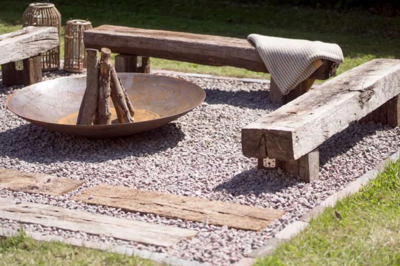 Corten Bålfade Med Påsvejst Fod ø120  ø150   ø200-200