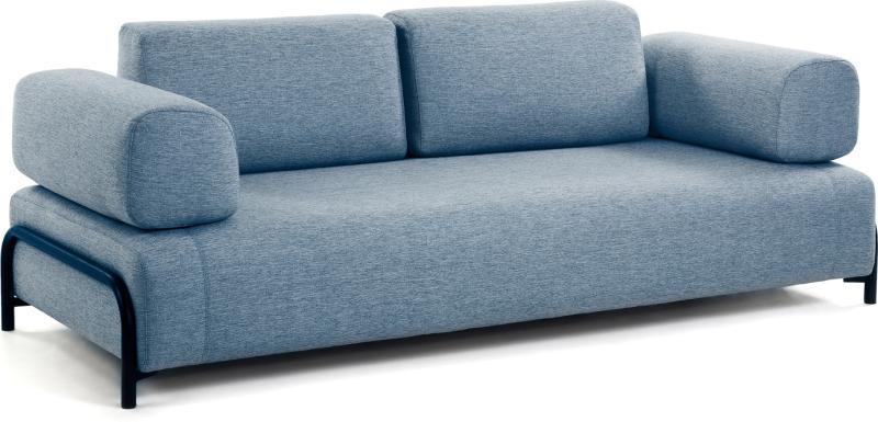 Compo   -personers Sofa  Blå  H82x232x98    Armlæn
