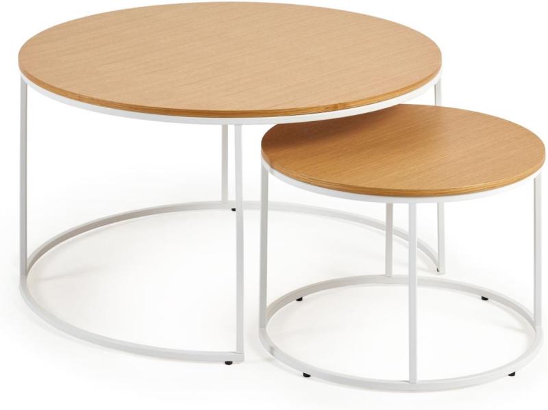 Yoana  Sidebord  Natur Hvid  H45x80x80