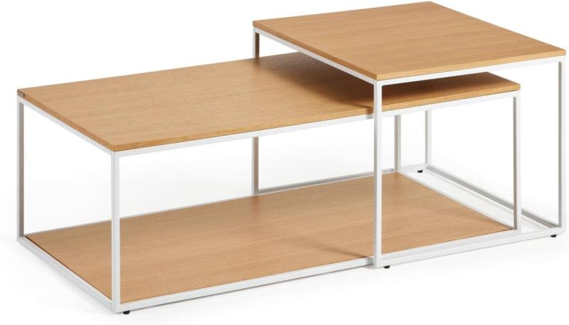 Yoana  Kaffebord  Natur Hvid  H43x100x50