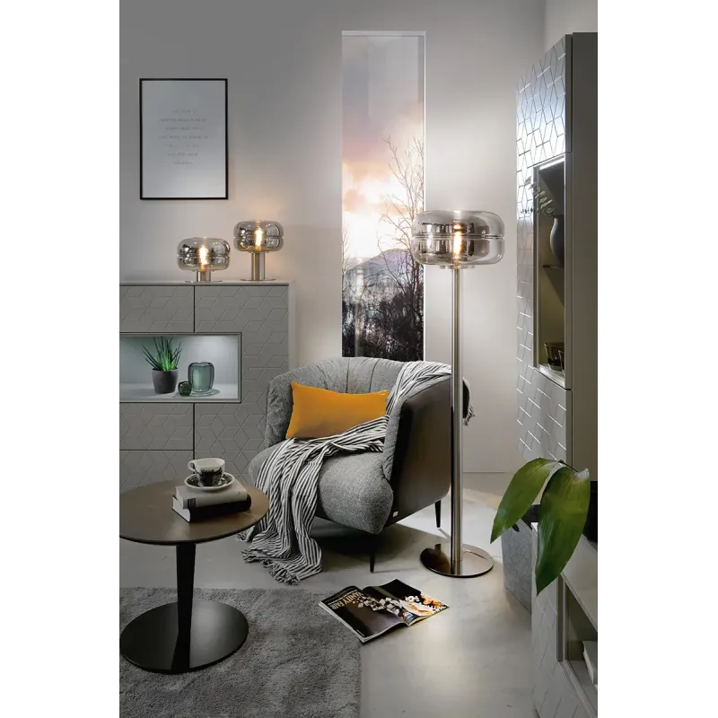 Villeroy   Boch Gulvlampe Havanna Metal Satin Røgfarvet Glas  -96710