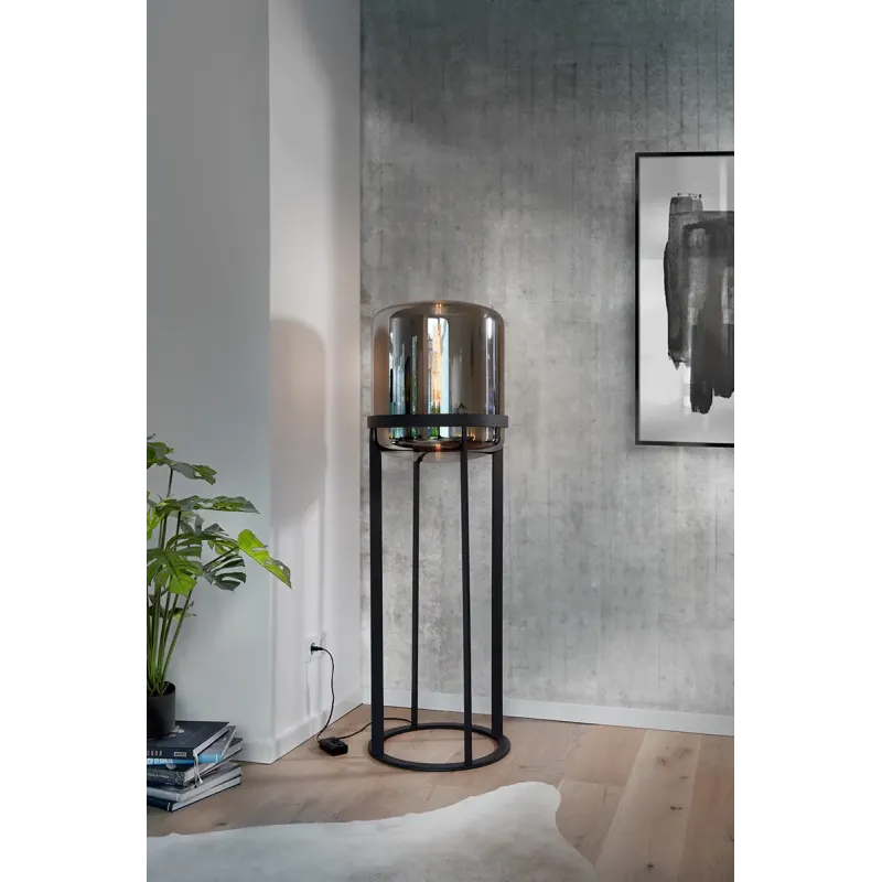 Villeroy   Boch Gulvlampe Melbourne Sort Rökfärgat Glas  -96795
