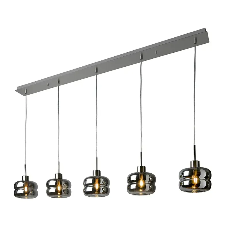 Villeroy   Boch Loftlampe Havanna Metal Satin Røgfarvet Glas  -96715