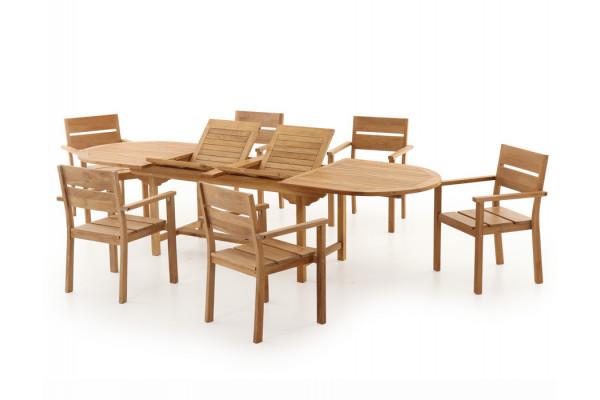 Alma Hercules Teak Havemøbelsæt   Armlæn