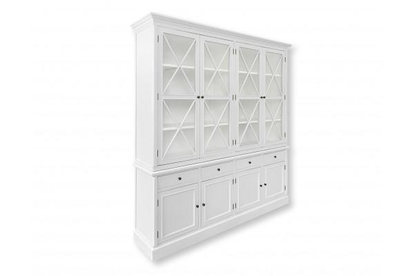 Alrø Vitrineskab 210x200x44   Hvid