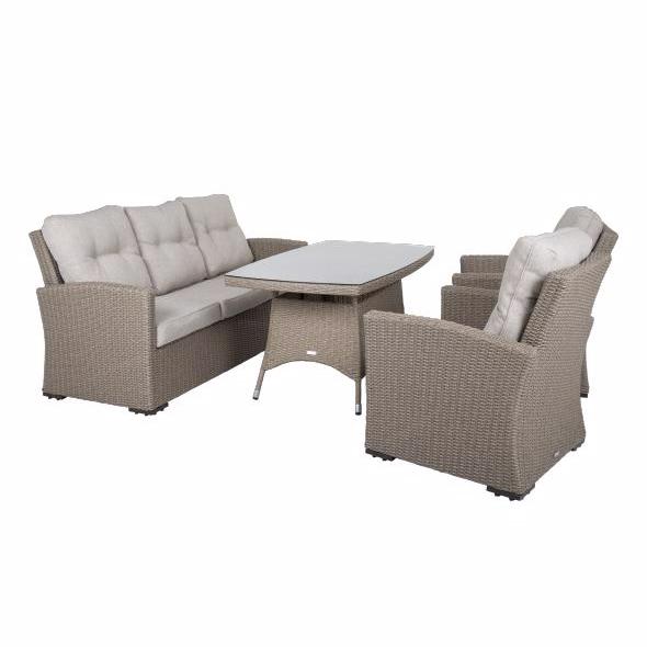 Ashfield Lounge Sæt Beige Loungemøbler Brafab Enggården Havemøbler