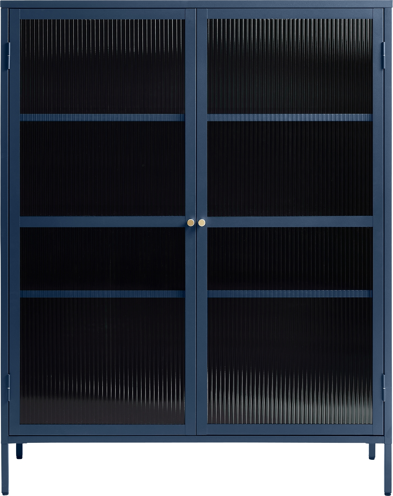 Bronco  Vitrineskab  Blå  H140x111x40    Glas