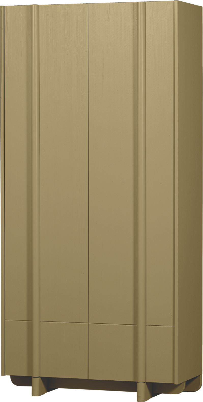 Basu  Opbevaringsskab  Grøn  H210x46x101    Fyrretræ