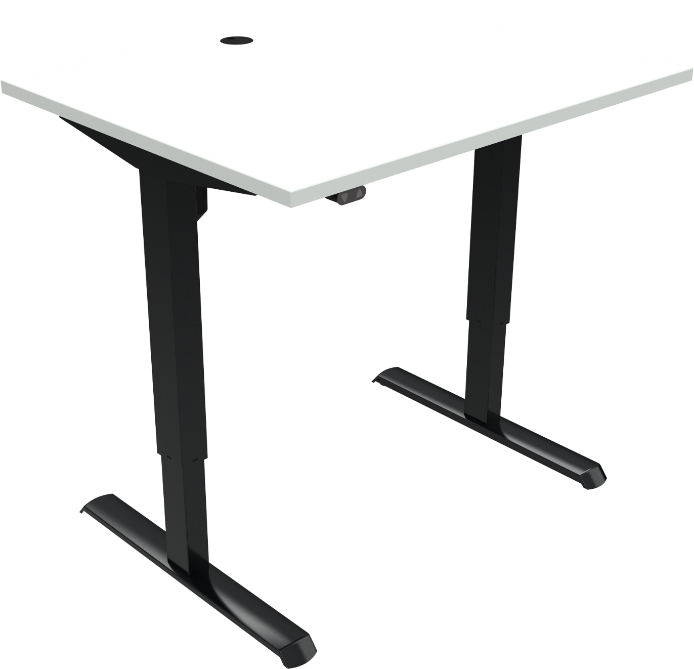 Adaptdesk   -bens Hæve- Sænkebord  Firkantet  Hvid Sort  H118x100x80    Mfc