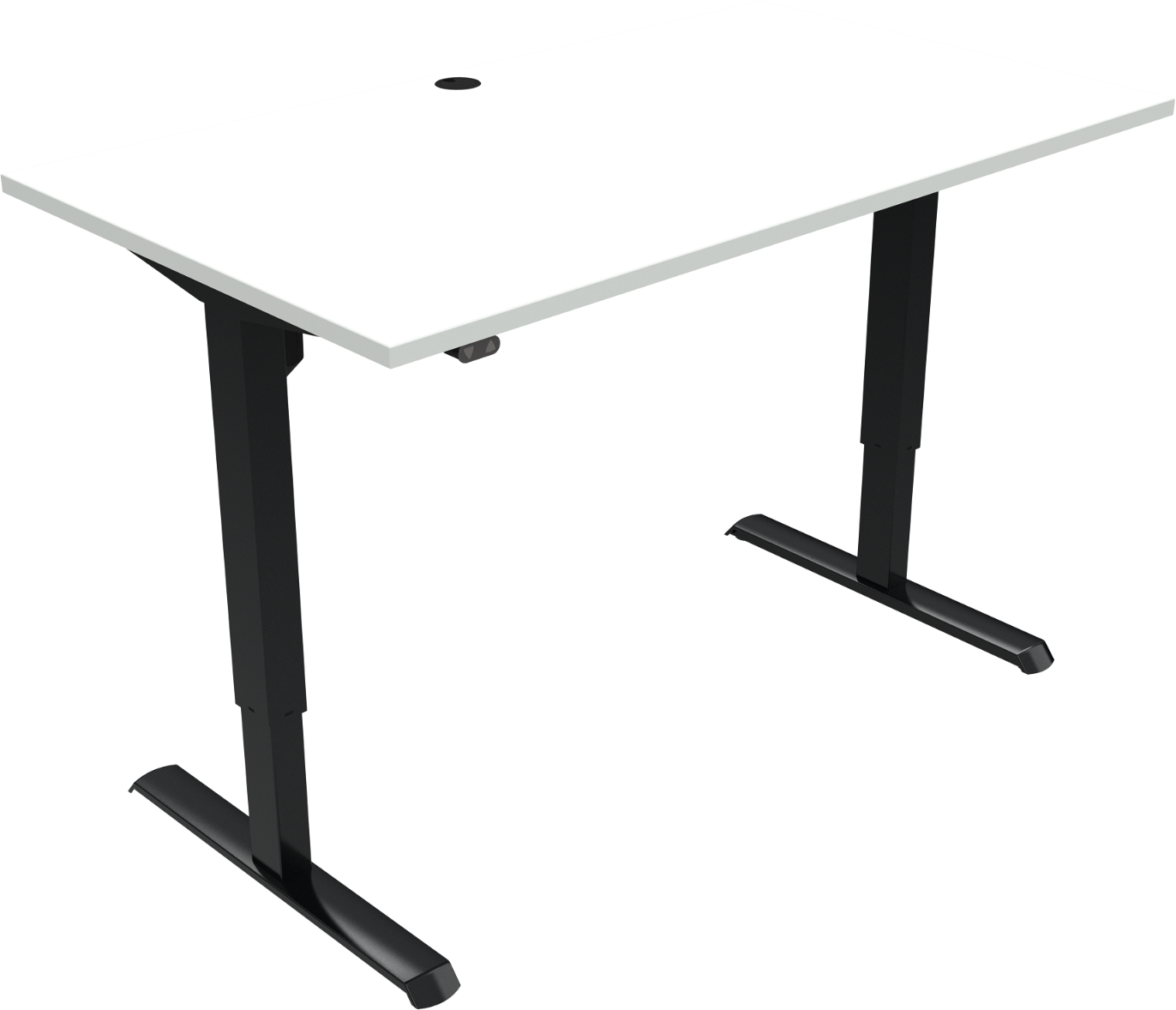 Adaptdesk   -bens Hæve- Sænkebord  Firkantet  Hvid Sort  H118x140x80    Mfc