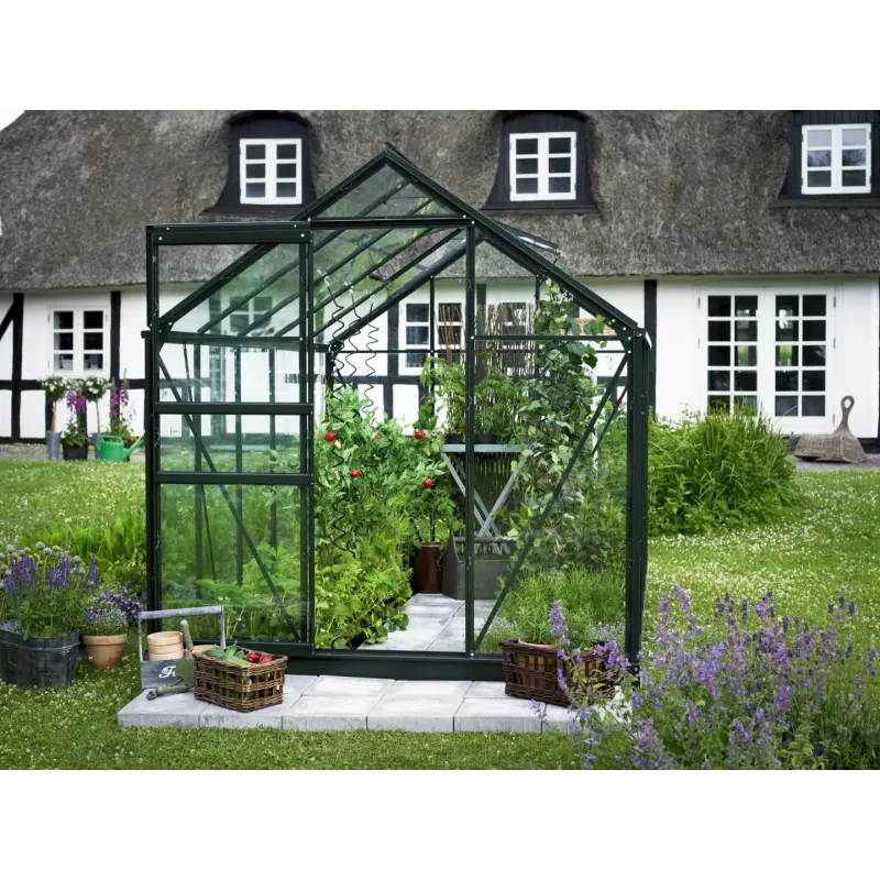 Halls Drivhus Popular 106 Grøn       Hærdet Glas  F09898