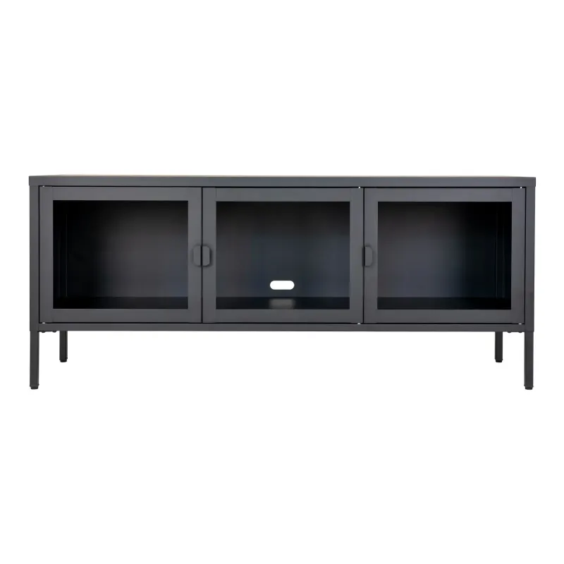 -bænk   Sort Med Glaslåger 40x130x55   3001055