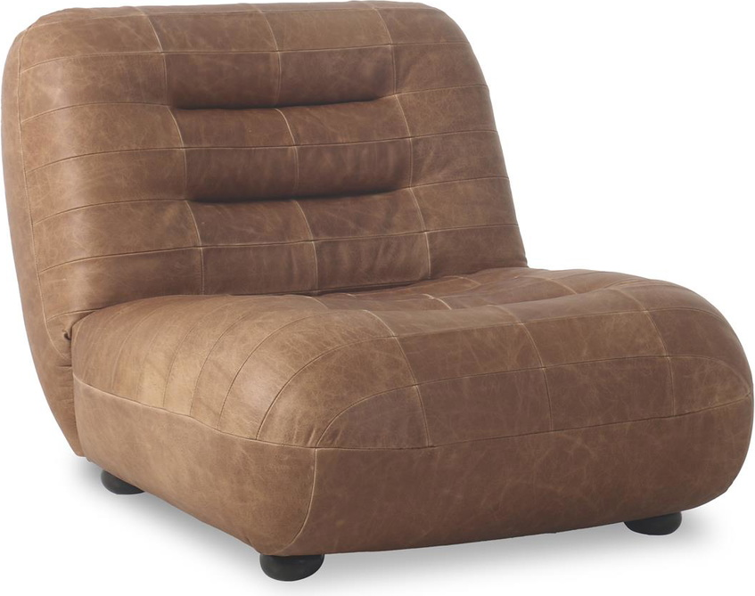 Wyatt  Loungestol  Mudderbrun  ægte Læder   : 101    : 70      : 87